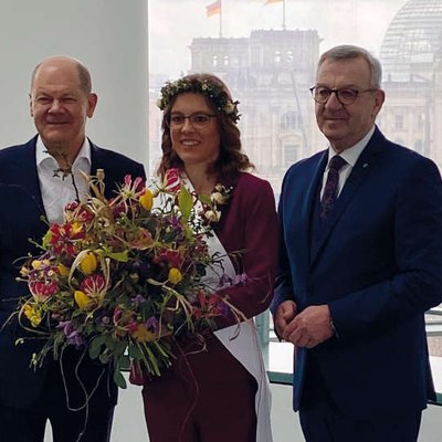 Blumengruß zum Valentinstag