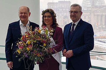 Blumengruß zum Valentinstag