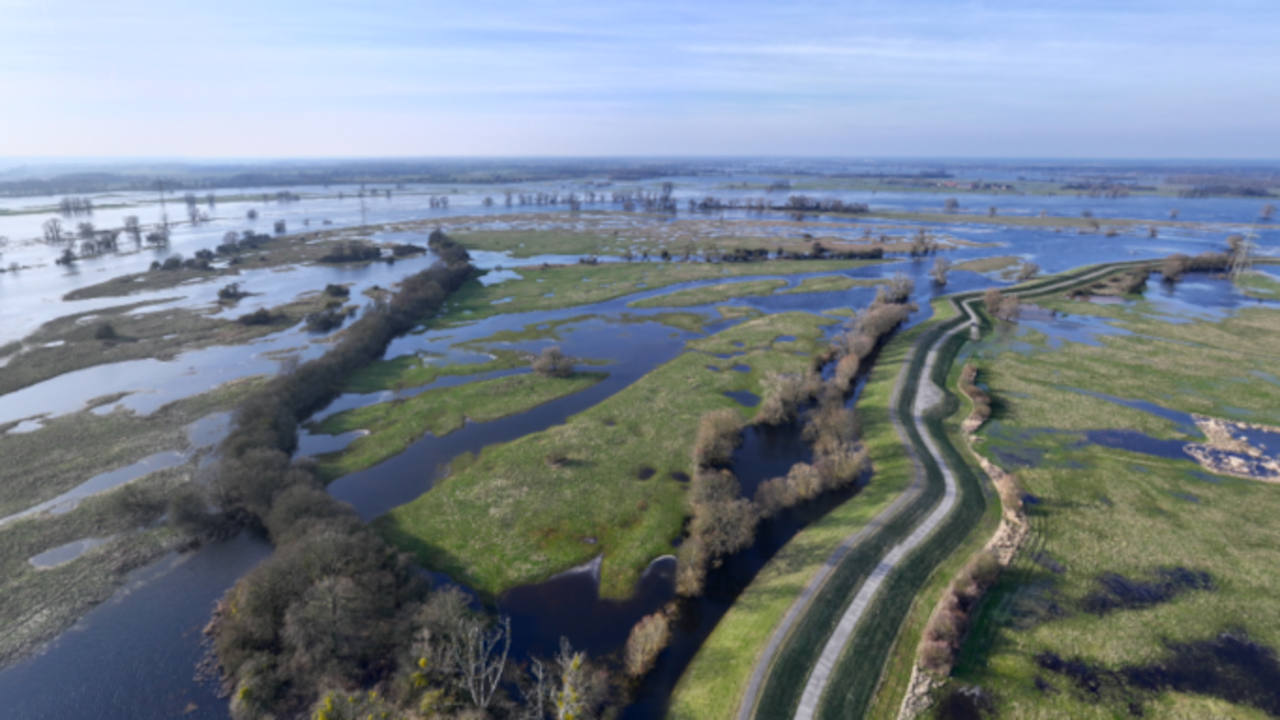 Rühstädter Vorland bei Hochwasser