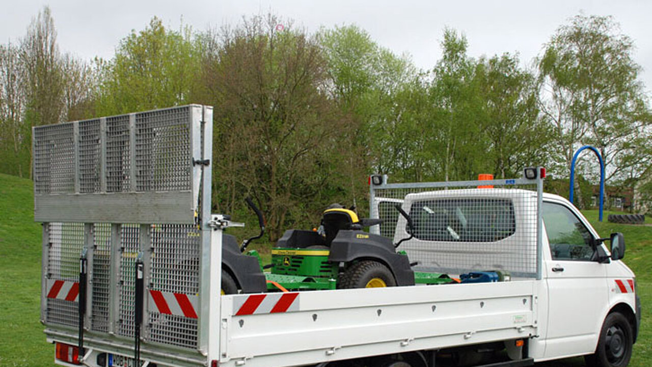 Aufsitzmäher transportieren