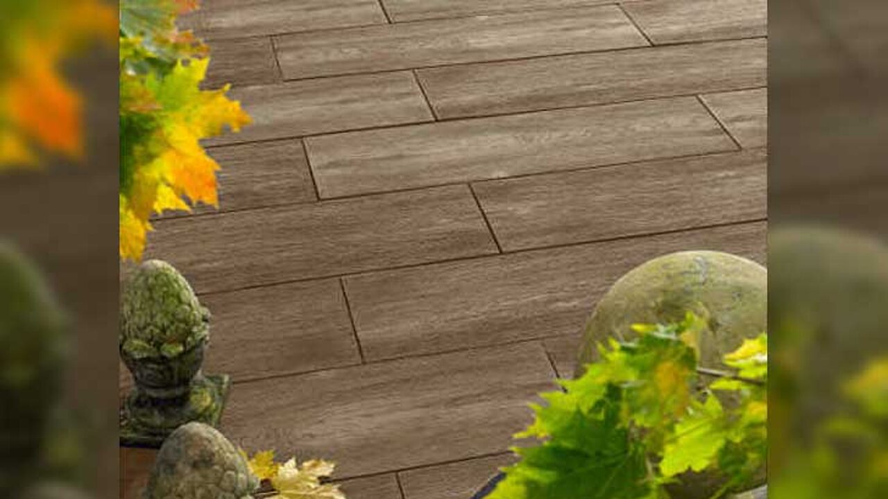 Betonplatten in Holzdielenoptik