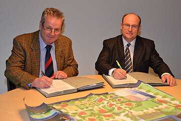 Unterzeichnung einen Partnerschaftsvertrag