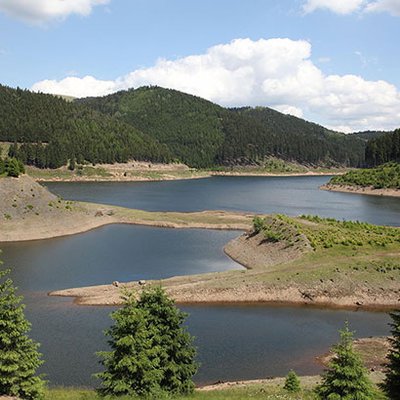 Stausee mit der Vogelinsel