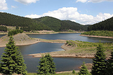 Stausee mit der Vogelinsel