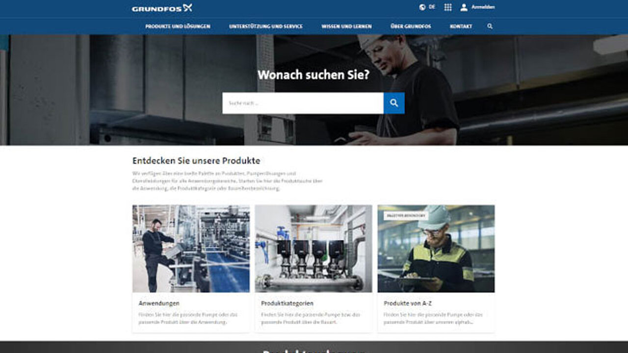 Grundfos-Website