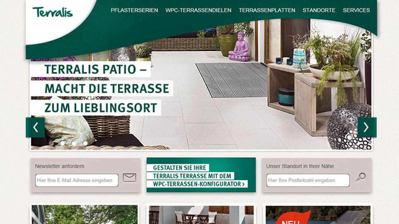 Webseite von Terralis
