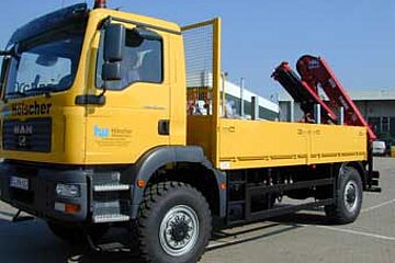 Lkw und Ladekran