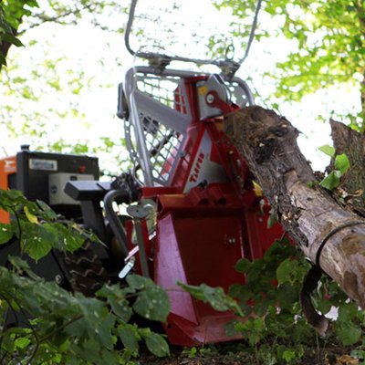 RoboFlail vario mit Rückeschild