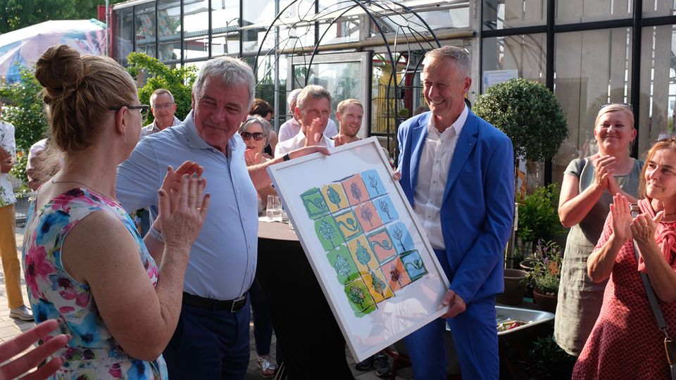 Reiner Bierig und Ehepaar Hopp