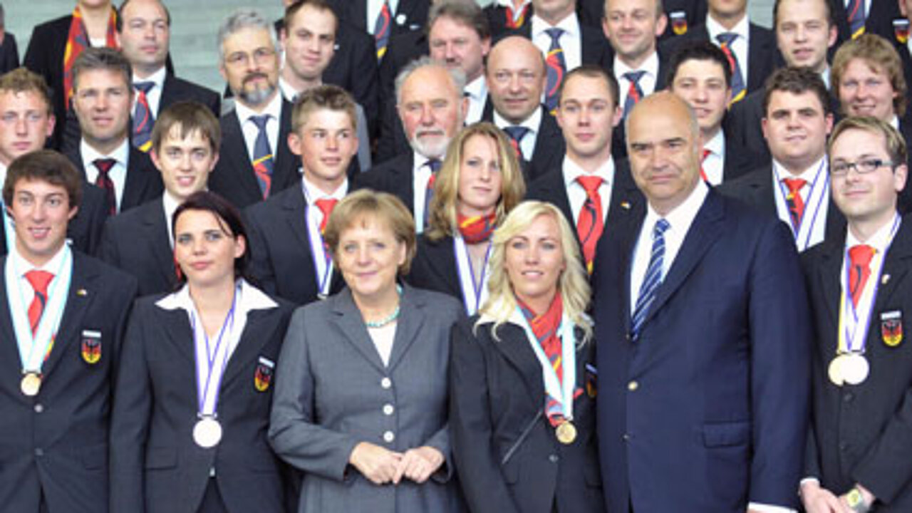 Angela Merkel bei Berufsweltmeisterschaft