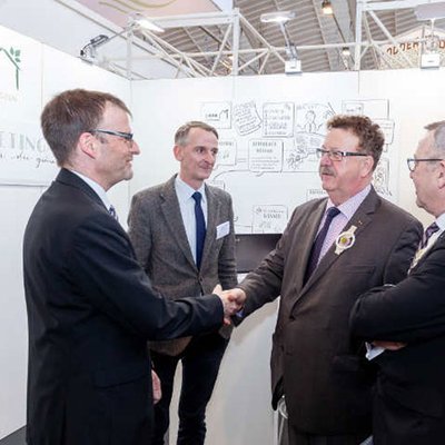 Stand des Grünen Medienhauses