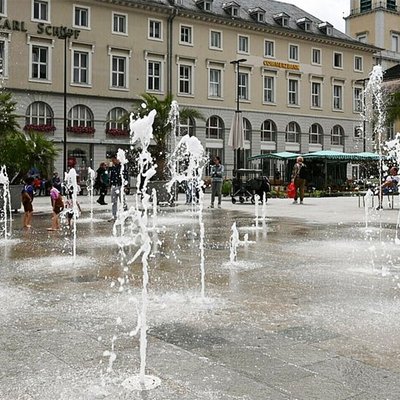 Fontänen des Karlsruher Marktplatzes