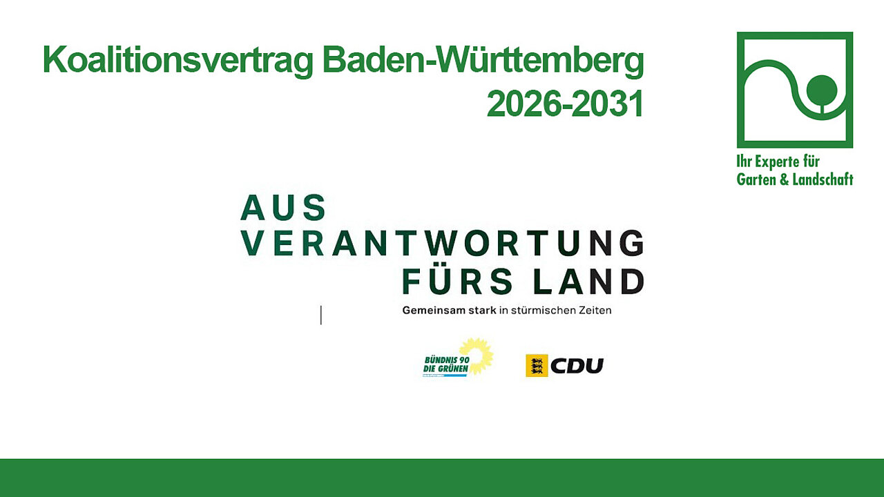 Verband Galabau - Koalitionsvertrag