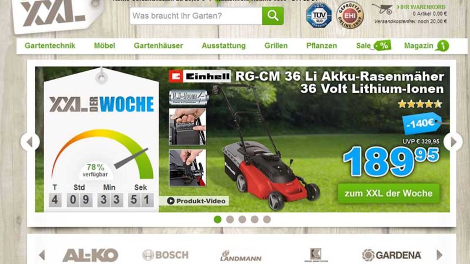 Testsieger GartenXXL