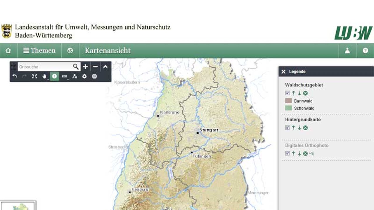 Waldschutzgebiete