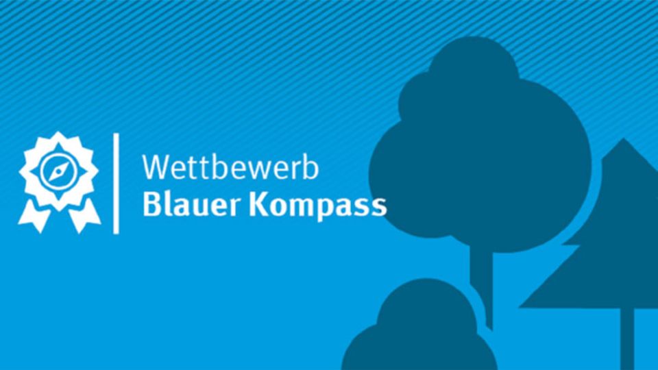 Blauer Kompass