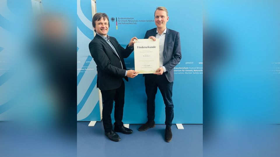 Übergabe des Zuwendungsbescheids