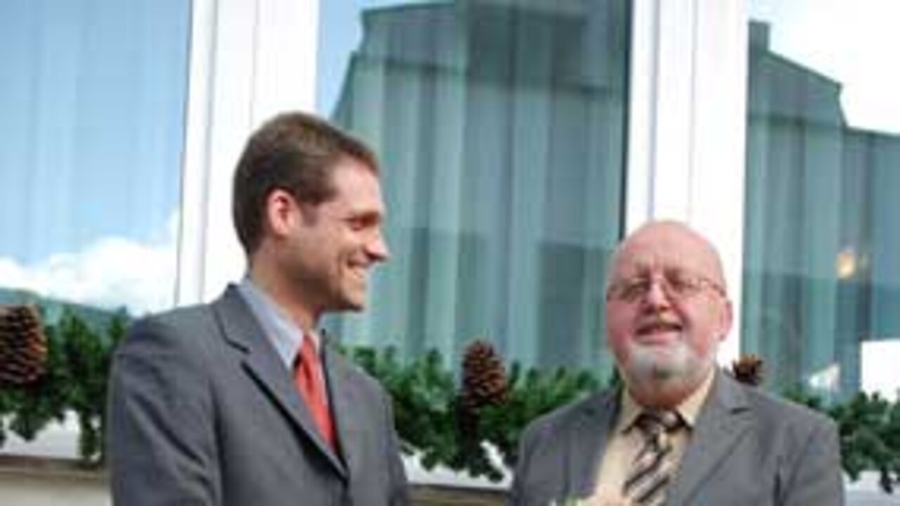 Dr. Gunter Mann und Fritz Hämmerle