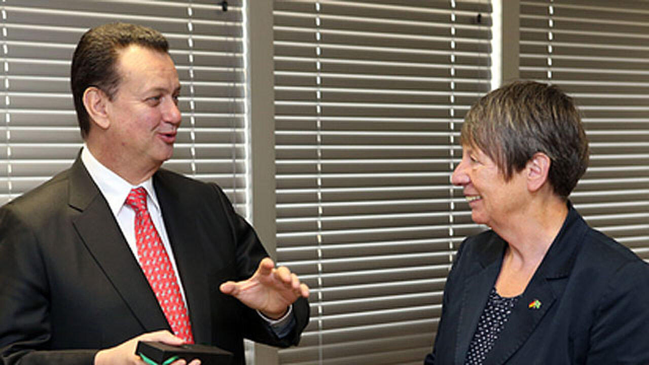Dr. Barbara Hendricks und Gilberto Kassab