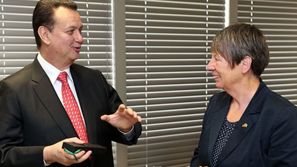 Dr. Barbara Hendricks und Gilberto Kassab