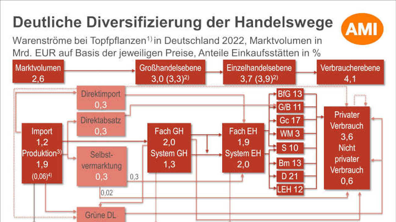 Warenströme bei Topfpflanzen