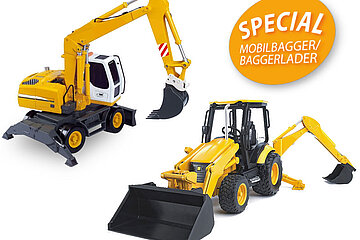 Mobilbagger und Baggerlader