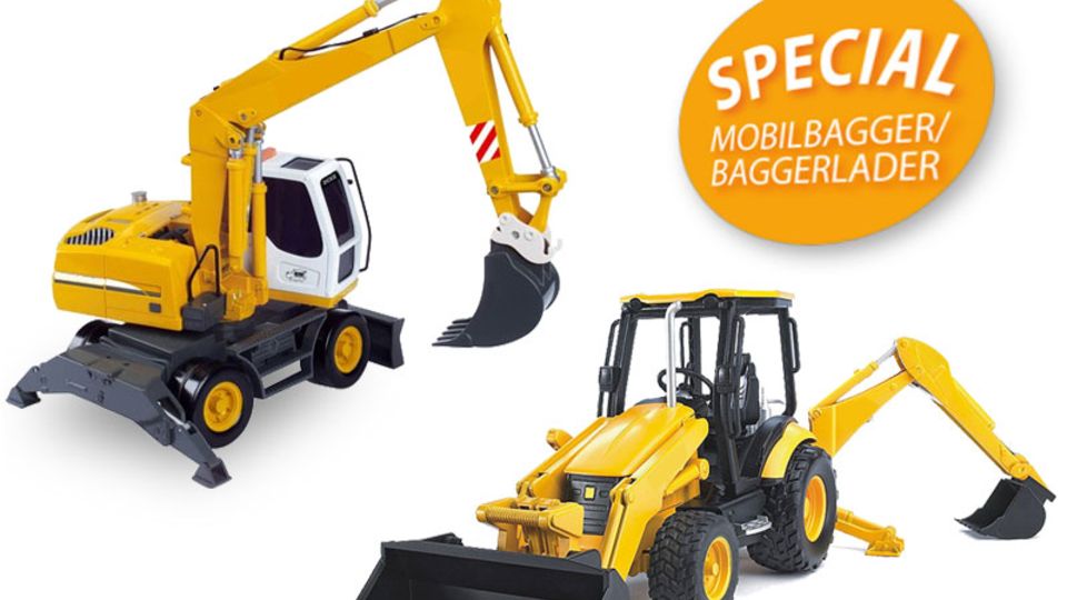 Mobilbagger und Baggerlader