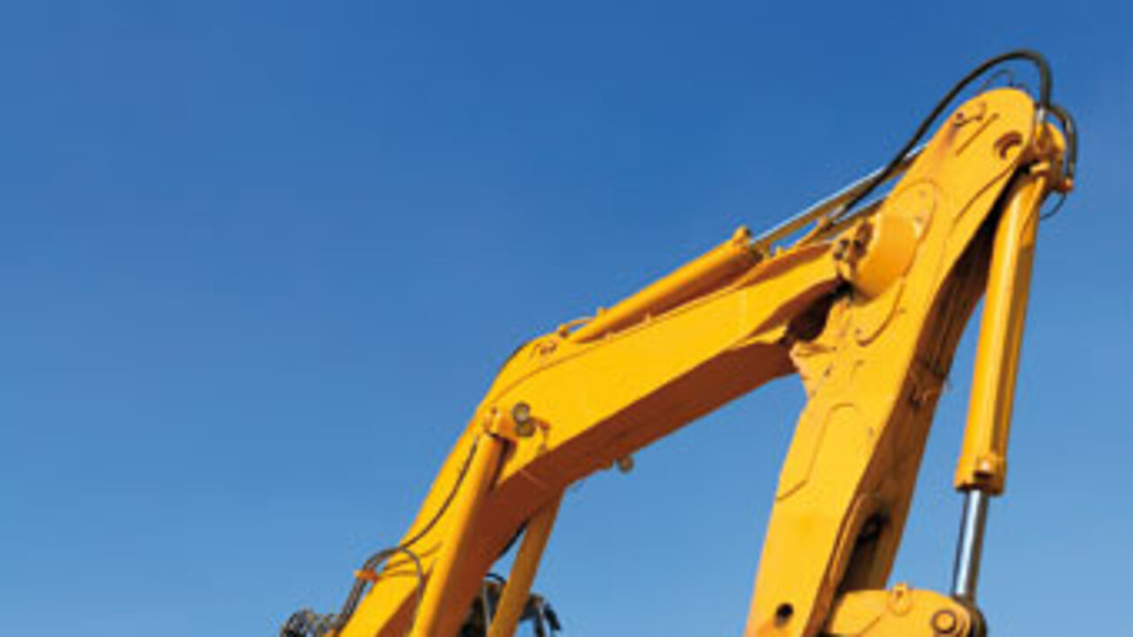 Baumaschinen transportieren