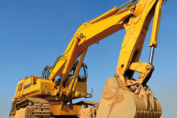 Baumaschinen transportieren