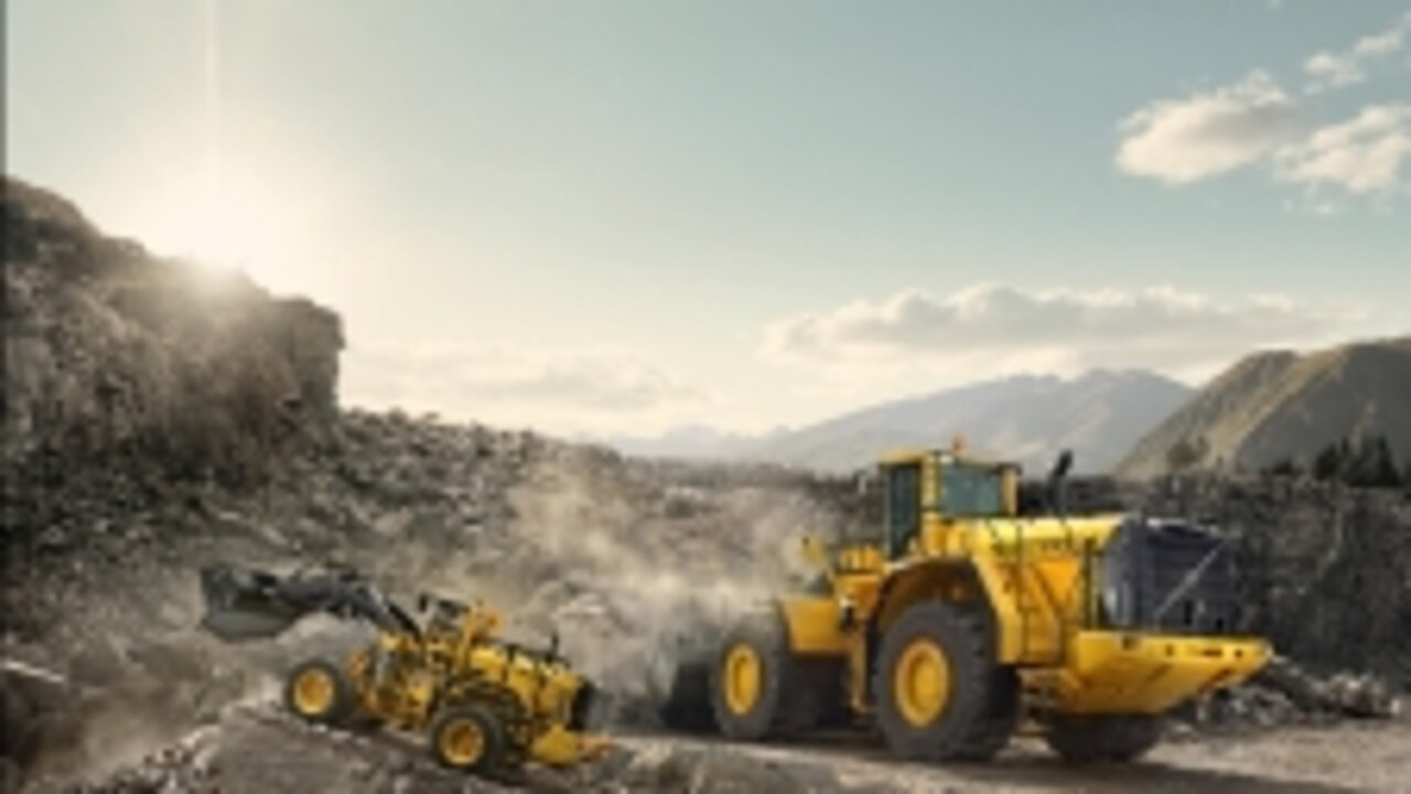 Volvo und Lego Radlader