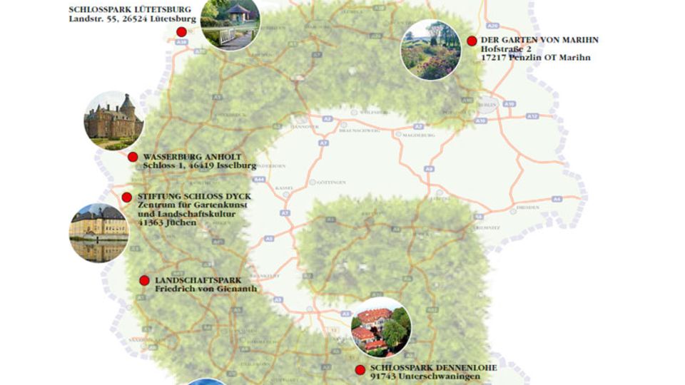 Gartentour Route