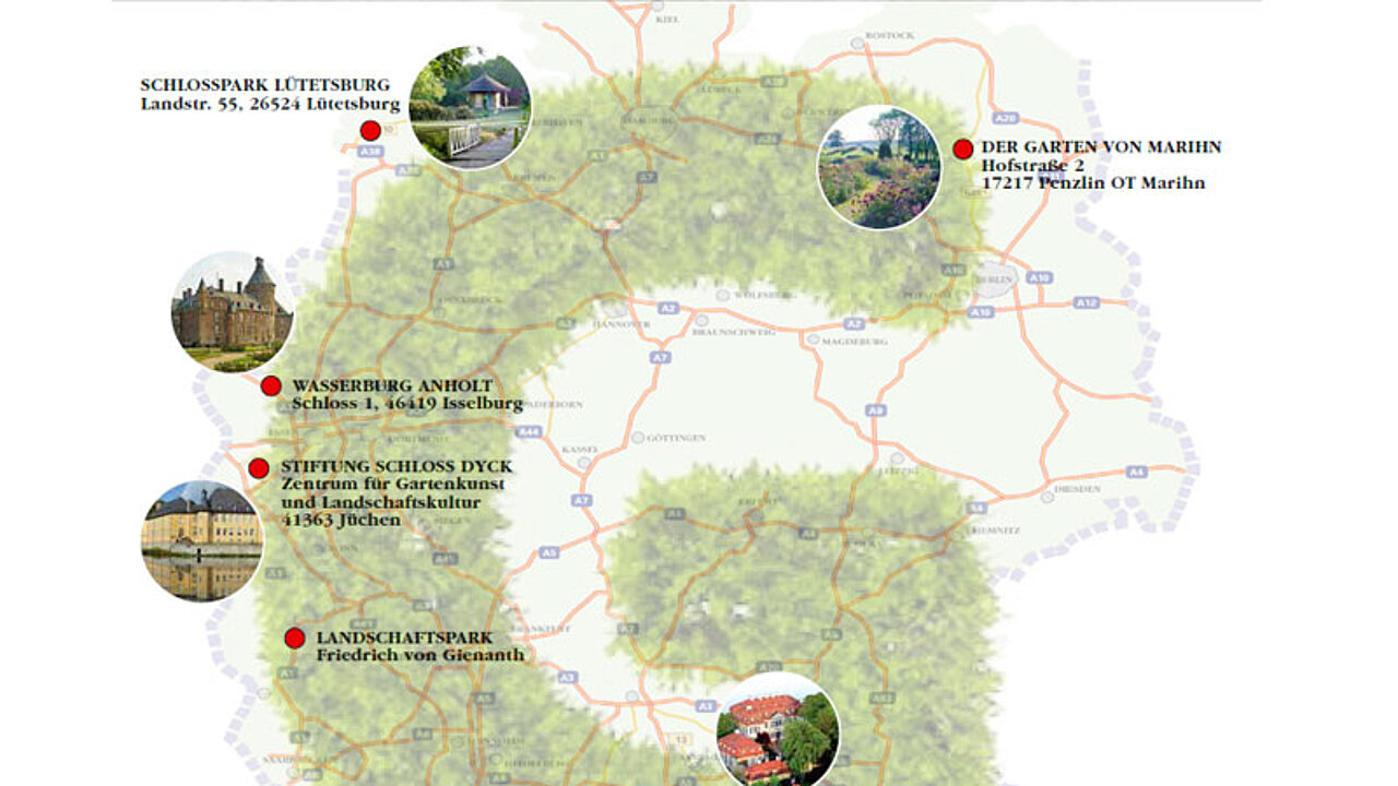 Gartentour Route