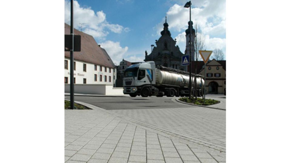 kugelgestrahlte Pflasterbelag