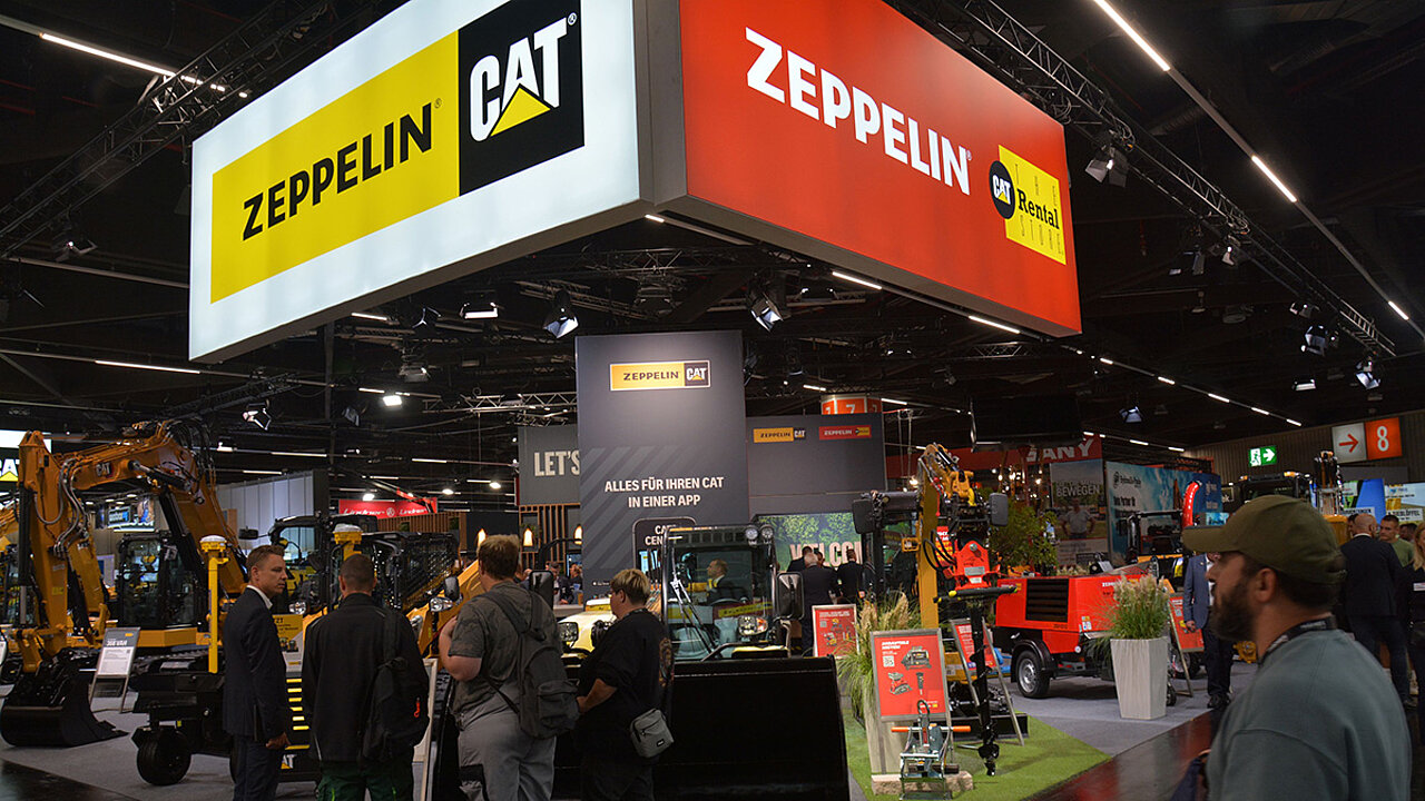Messestand Zeppelin Cat - Messe Galabau