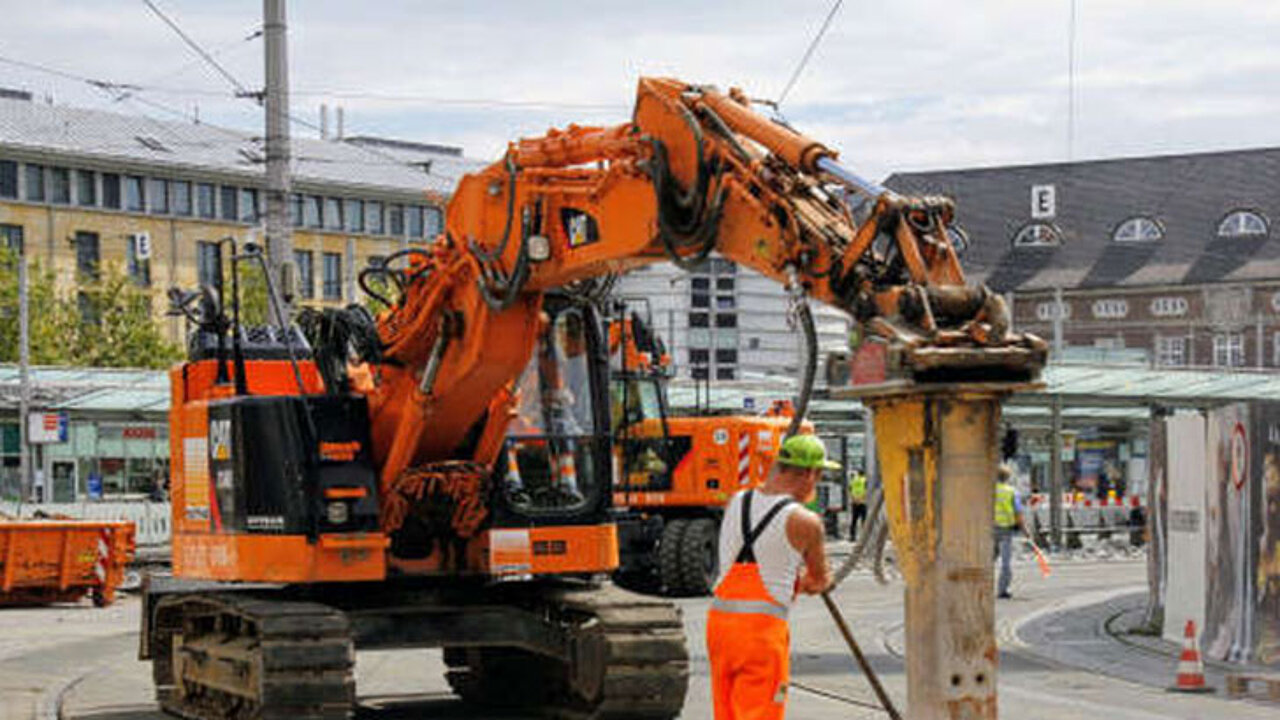 Straßenbaustelle