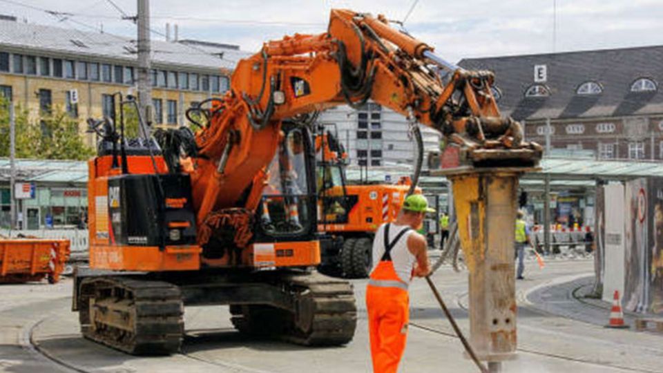 Straßenbaustelle