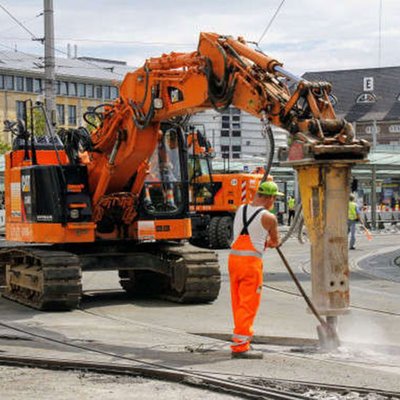 Straßenbaustelle