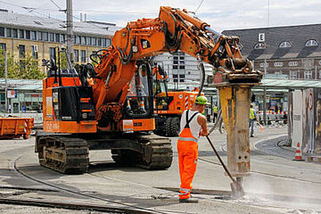 Straßenbaustelle