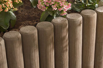 Gartensteine mit Holz-Struktur