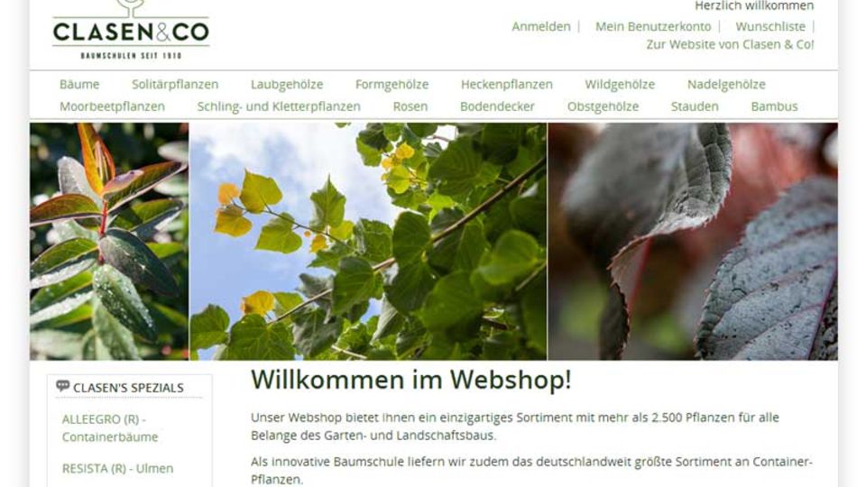 Webshop von Clasen & Co
