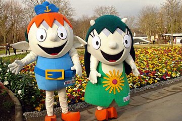 Maskottchen Fine und Nemo