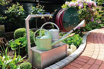 Zapfanlage fürs Blumenbeet