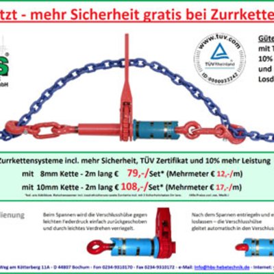 Spannelementen für Zurrketten