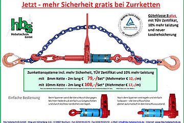 Spannelementen für Zurrketten