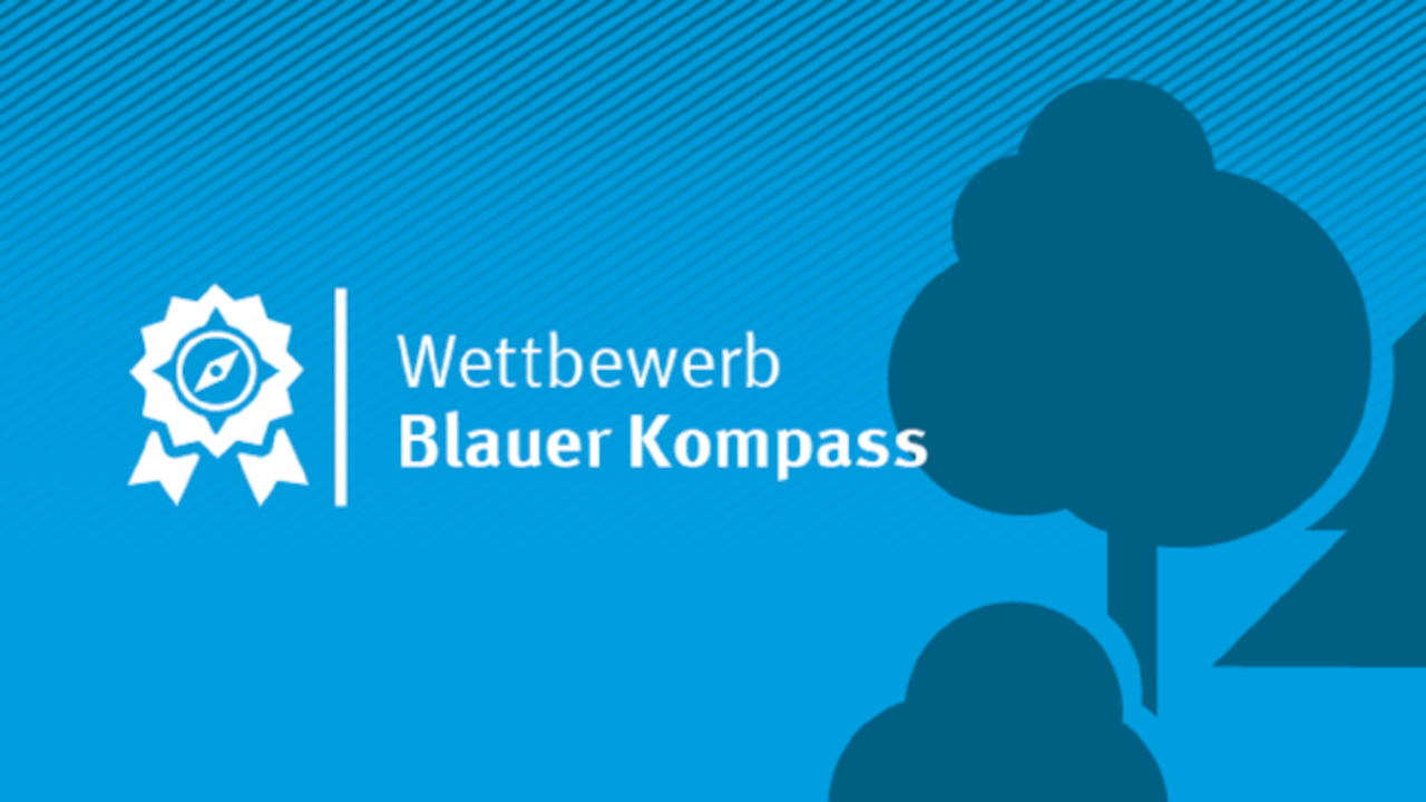 Blauer Kompass