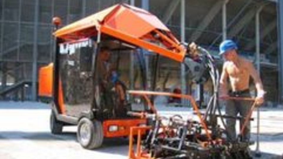 Optimas Pflasterverlegemaschine