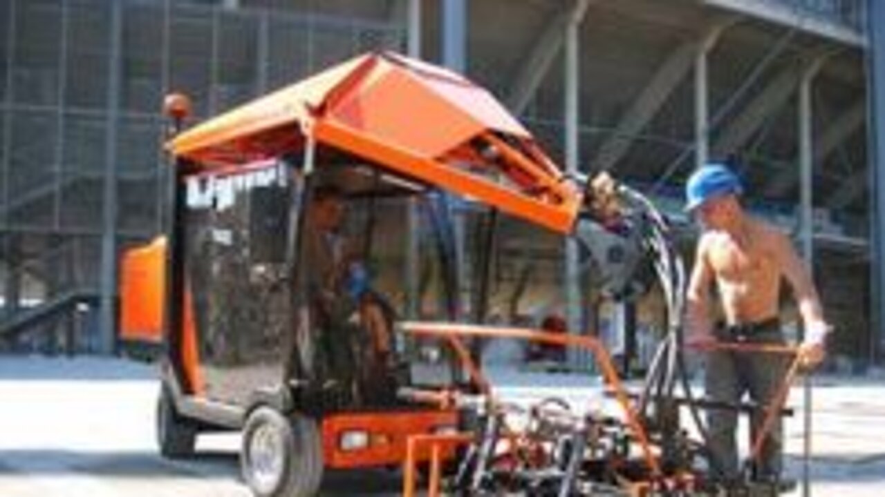 Optimas Pflasterverlegemaschine