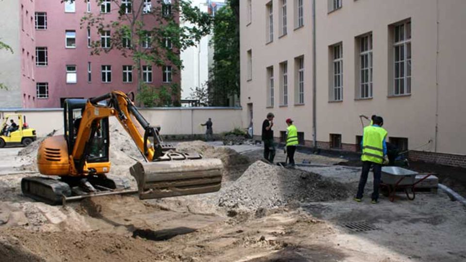 Studenten und Schüler in vollem Einsatz