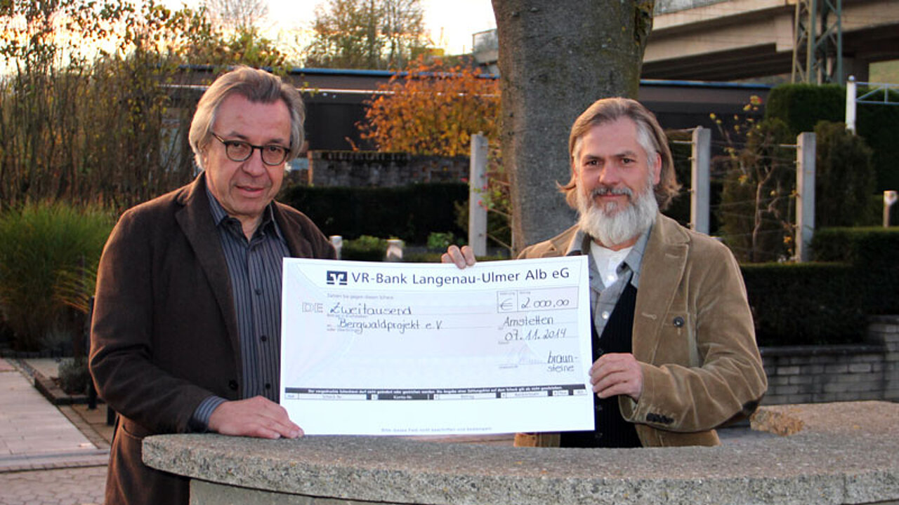 Spende für das Bergwaldprojekt