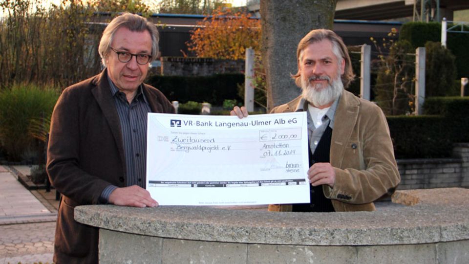 Spende für das Bergwaldprojekt